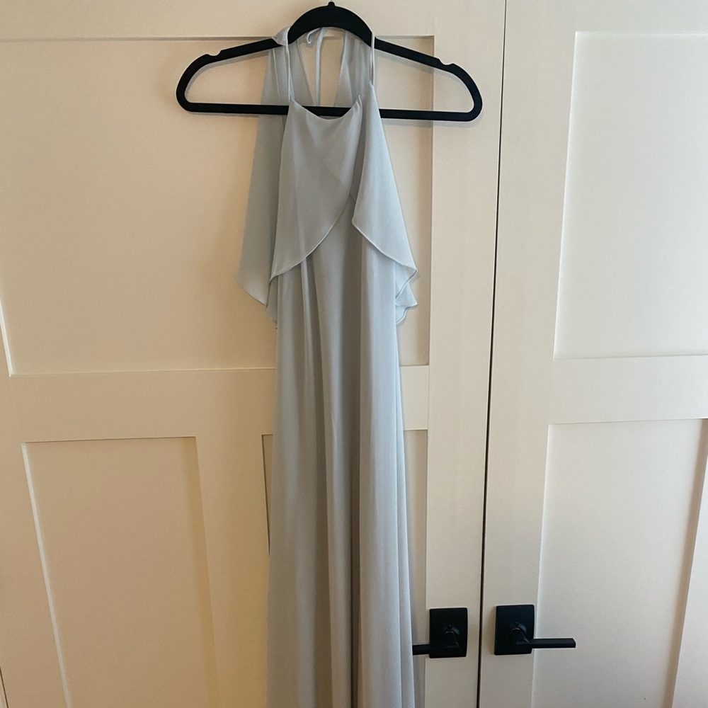 Nouvelle Amsale bridesmaid dress “Dinah” size small. Worn once. Light blue